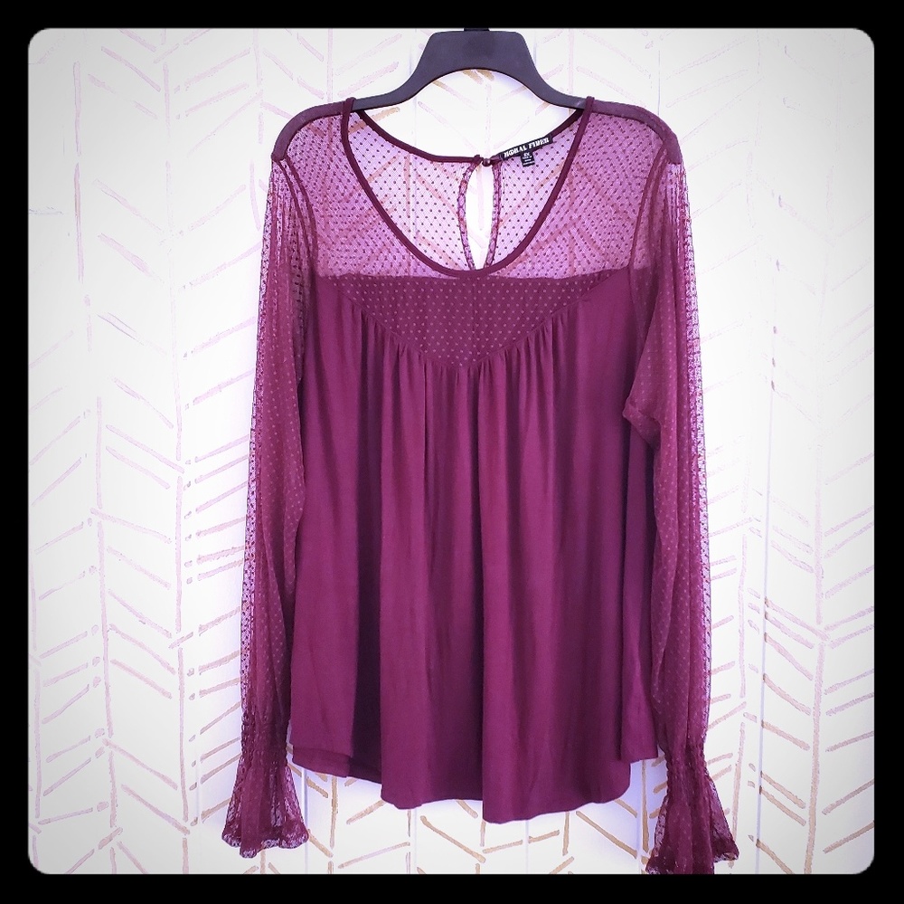 Maroon Lacy Blouse